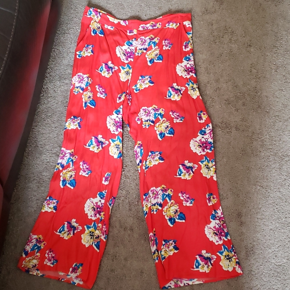 NWOT BP multicolor floral casual pants sz XL - Picture 2 of 3
